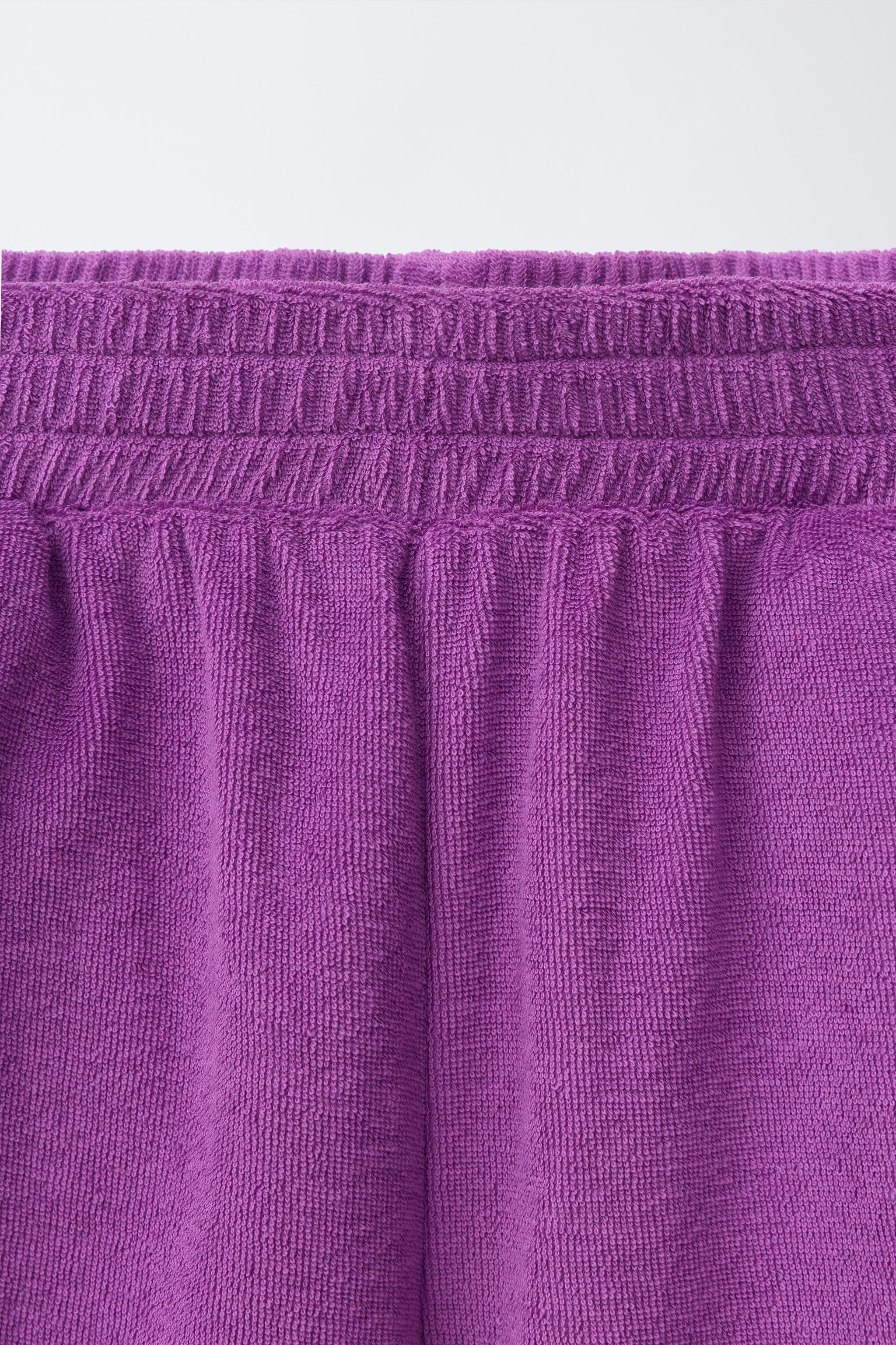 COLOR BLOCK TOWEL EFFECT SHORTS